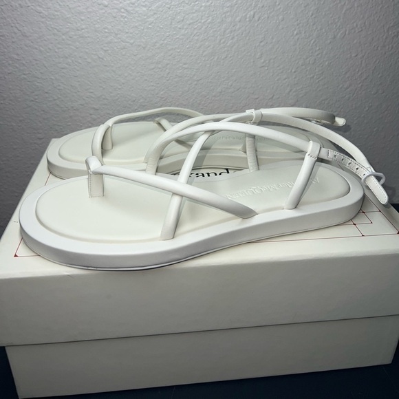 ALEXANDER MCQUEEN Cross Over Open Toe Strap Sandals - Picture 4 of 9